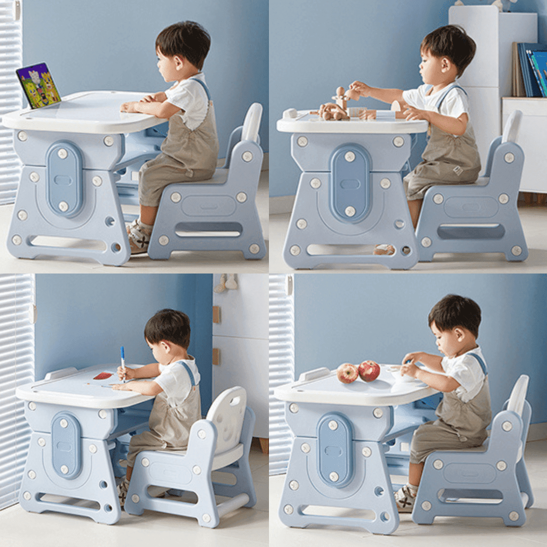Enfant qui dessine sur la table réglable MICCOO