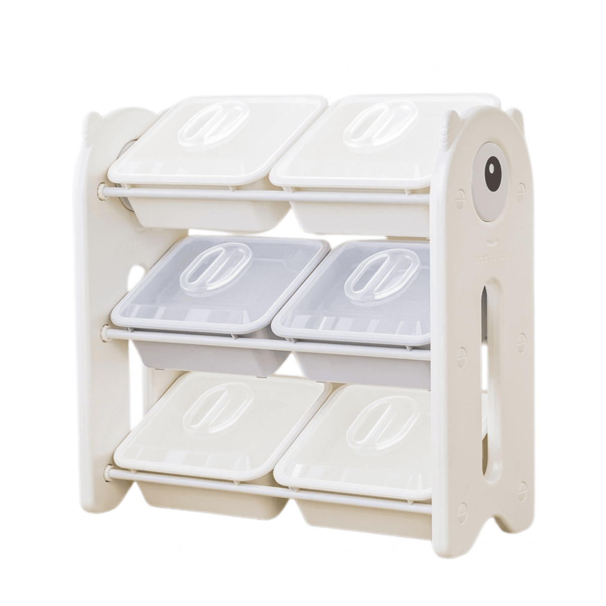 Étagère de rangement jouets MICCOO double avec 6 bacs