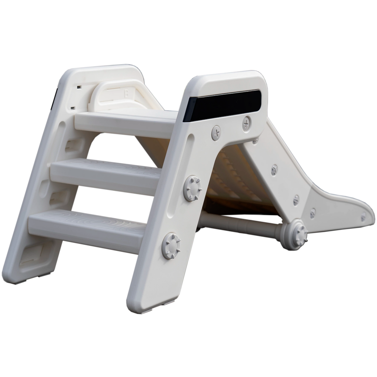 Toboggan pliable MICCOO gris, vue de côté