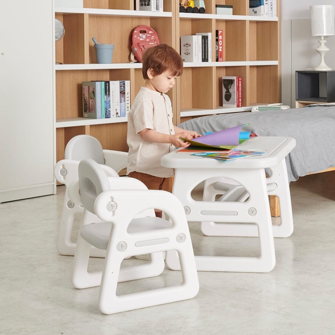 Table enfant MICCOO avec étagère de rangement sous le plateau
